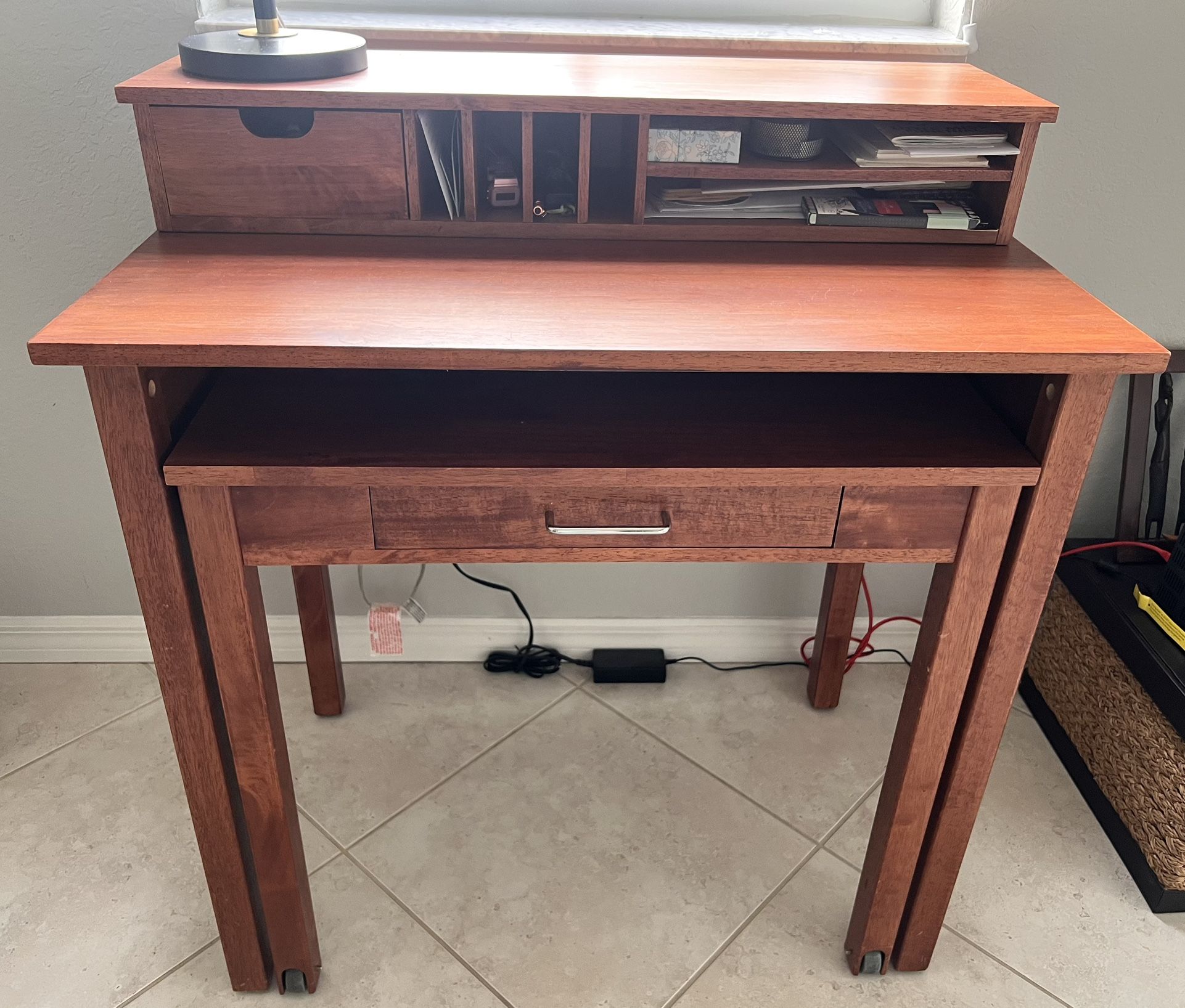 Rolling Wood Desk