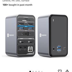 TobenONE USB C Laptop Docking Station, Dual Monitor, 15in1 Dock