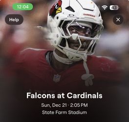 12/21 Arizona Cardinals Vs Atlanta Falcons Game