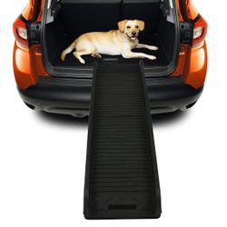 New 60"L Folding Portable Pet Ramp for Car, Gear Slip-Resistant Surface Safety Dog Ramp
