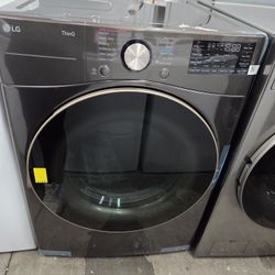 LG 7.4 cu. ft. Ultra Large Capacity Smart Wi-Fi Enabled Front Load Electric Dryer with TurboSteam™ and Built-In Intelligence