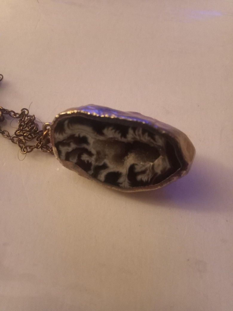 Sterling Silver Geode Pendant