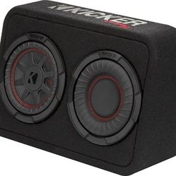 Kicker 48TCWRT672 Truck-style sealed enclosure with single 6-3/4" CompRT® 2-ohm subwoofer and passive radiator 