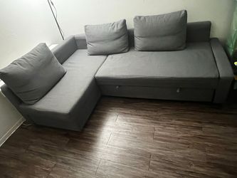 Sleeper sectional,3 seat w/storage, Skiftebo dark gray