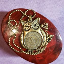 Wise Old Owl 🦉 Pendant On Long Chain 