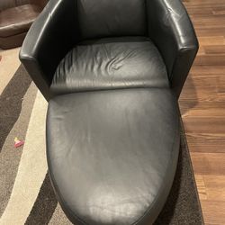 Calia Salotti Italian Lounge Chair And ottoman 