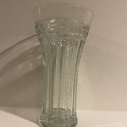 Vintage glass face ripped pattern, expanding from the base to the rim excellent condition