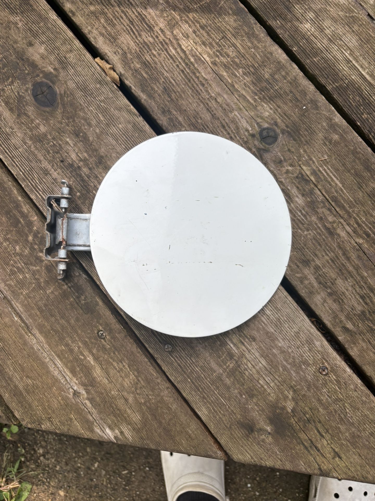 White Gm Gas Door