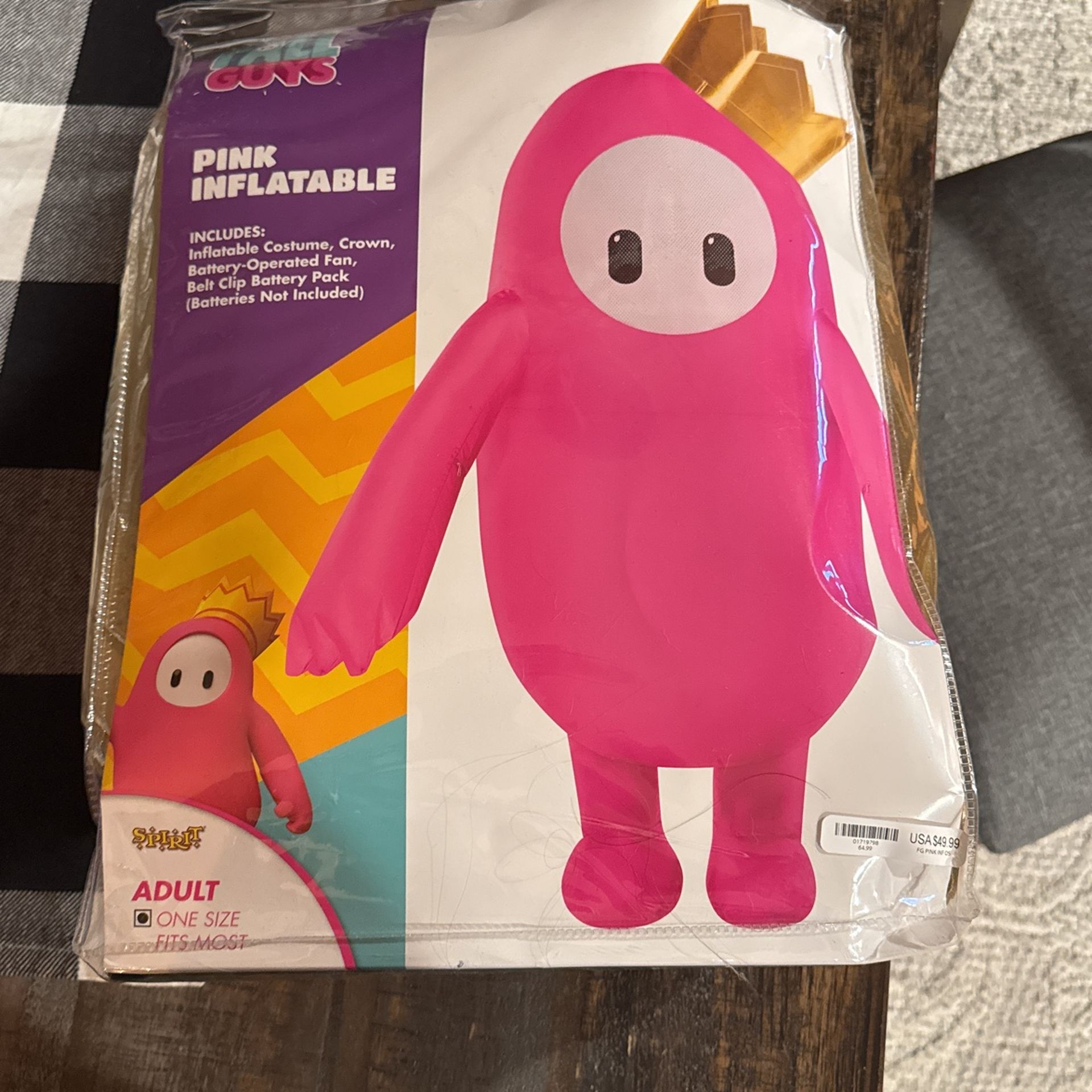 Costume Halloween Pink Inflatable Fall Guy