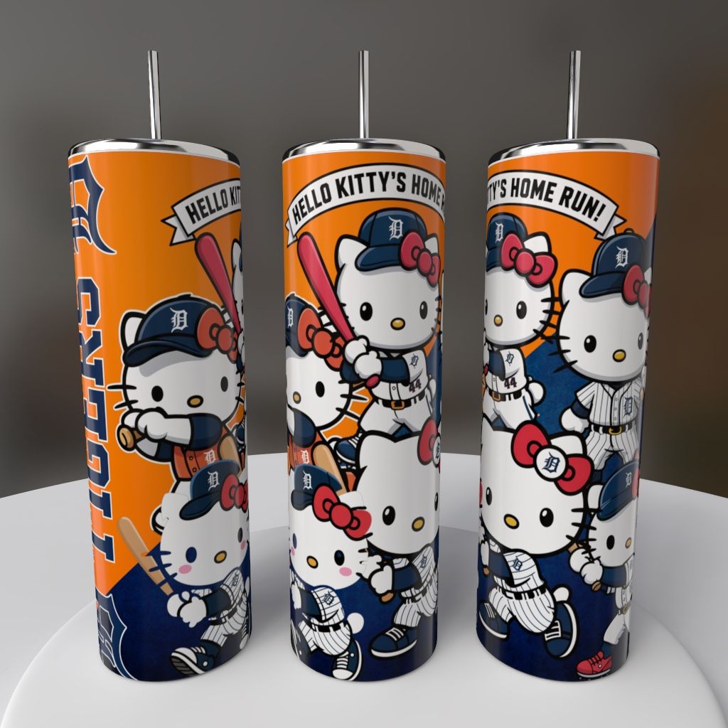 Detroit Tigers Hello Kitty Baseball Tumbler