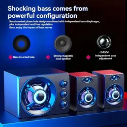 3 Channel Computer Speakers + Bass