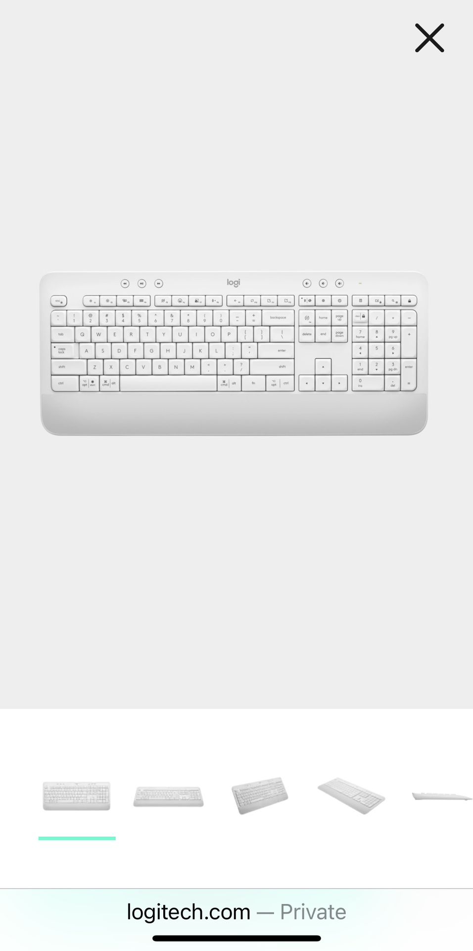 Logitech K650 Wireless Keyboard Off White