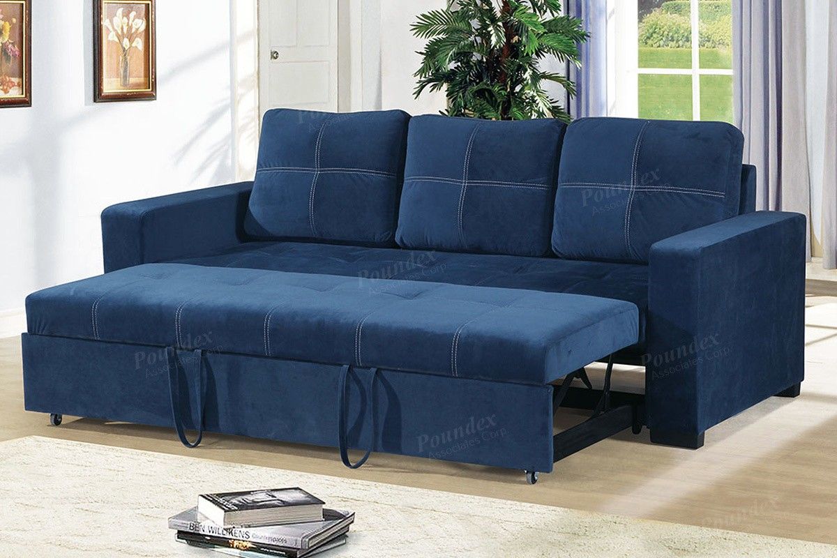 Brand New Navy Blue Sofa w Pull Out Sleeper