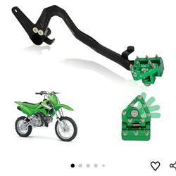 Motorcycle Rear Brake Pedal Folding CNC Foot Lever for KLX110 KLX110L 2010-2024 Dirt Pit Bike Green