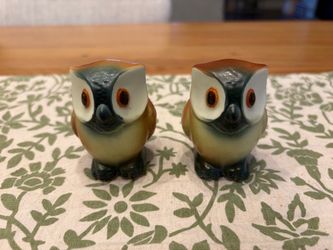 Vintage owl salt and pepper shakers