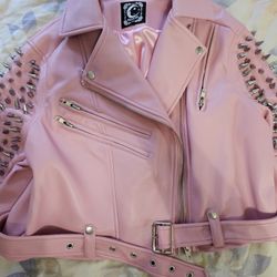 Pink KILLSTAR Leather Jacket 