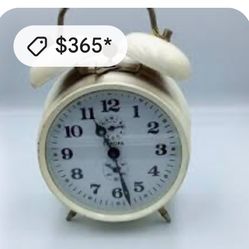 Old Working Clock With Alarm Very Good Condition Rare 