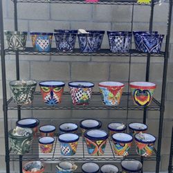 Talavera Pots Mexican Pottery 