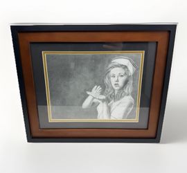 Framed Nurse Nursing Medical Art Print Graphite Realism Signed Limited Edition 2020 OOAK