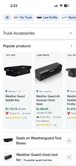 Weather guard saddle box tool box