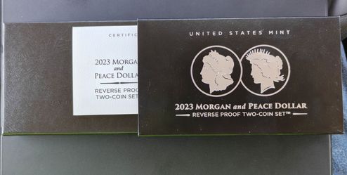 2023 Morgan and Peace Dollar Reverse Proof Two-Coin Set