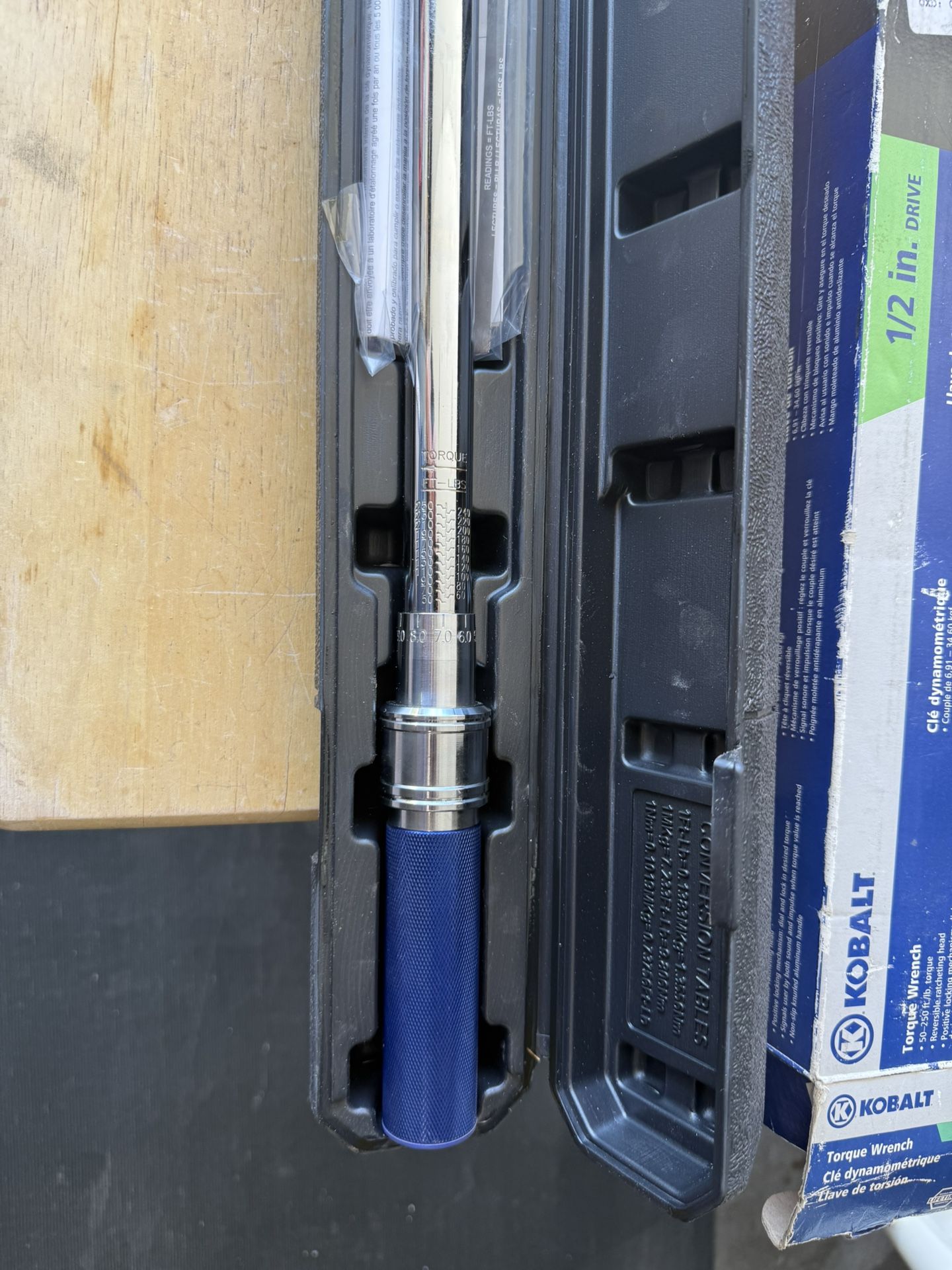 Kobalt 1/2in Drive 50-250lb Ratcheting Torque Wrench #0337334