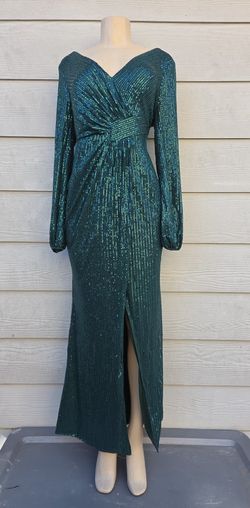 long sequined dress , Green Size L