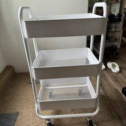 3 Tier Rolling Utility Cart White - Bright room 