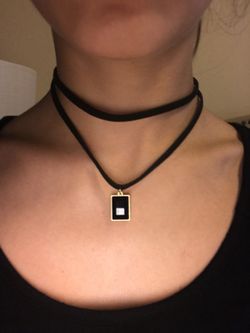 Several choker necklaces