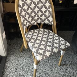 Classy Faux Rattan Bistro Chair Set Of 4!