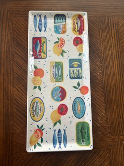 NEW blueberry cove plate 18x8”