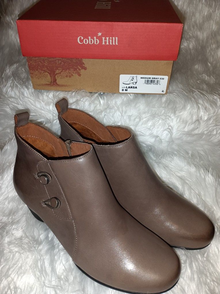 Cobb Hill Casual Leather Block Heel Boot- Larsa Make An Offer