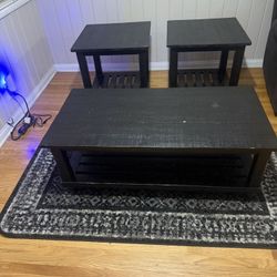 Black Coffee and End Table Set 