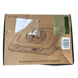 Chill Core RGB Gaming Laptop Cooler Pad with 5.5in Fan Adjustable Height USB Powered K1-5V