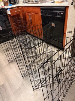 Black Metal Wire Pet Playpen Exercise Pen