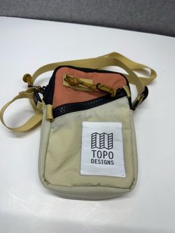 Topo Designs Mini Shoulder Bag Crossbody Cream Tan Multicolor Nylon