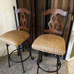 Perfectly Imperfect Set Of High Bar Stools 