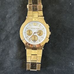 MK Gold Stainless Steel Unisex Watch, Michael Kors 