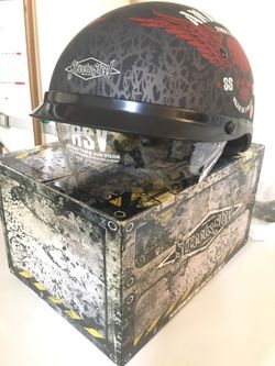 STREET & STEEL Anarchy Motorcycle Half Helmet - Medium, Matte Black