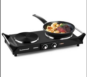 Double burner electric stove