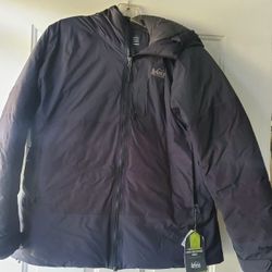 Woman's REI CO-OP Stormhenge 850 Down Black Jacket XL Waterproof