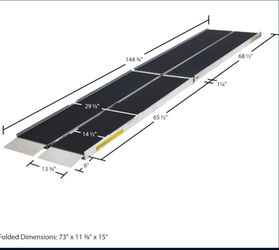 12 foot folding aluminum ramp