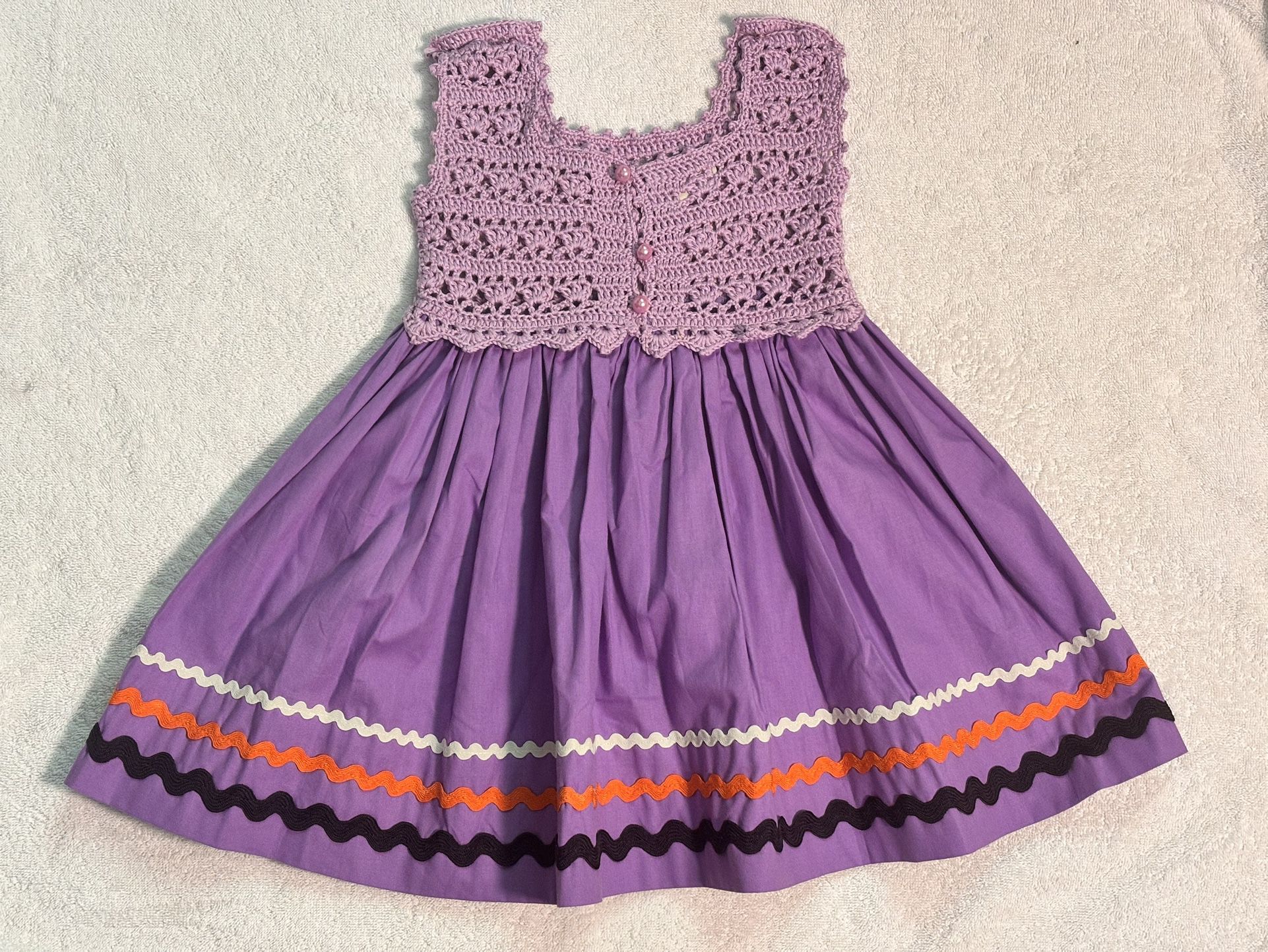 Girls crochet And cotton dress