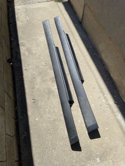 2009~2016 Nissan GT-R R35 Left & Right OEM Side Skirt Rocker Panel Moulding Gray