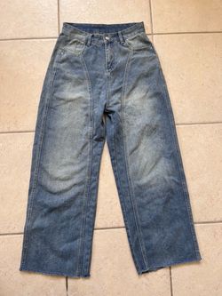 Women's Vertical Seam High-waisted Wide-Leg Loose Floor-Grazing Jeans
