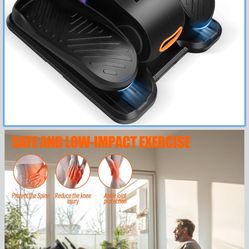Under Desk Elliptical Machine for Home, 12 Adjustable Speeds Ellipse Leg Exercise Pro for Seniors, Quiet & Portable Seated Pedal Exerciser with Remote