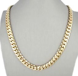 Handmade 10mm Miami Cuban Link Chain – 24” – Gold-Plated Brass
