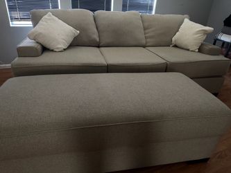 Gray beige couch