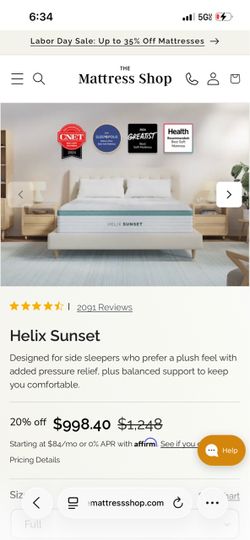 Helix Sunset Mattress ($150)