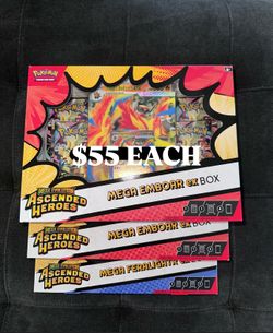 Ascended Heroes Mega Emboar Feraligatr ex Box